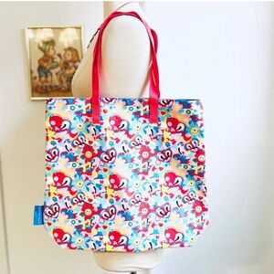 Estee Lauder Hattie Stewart reversible Multicolor Cartoon Print Tote